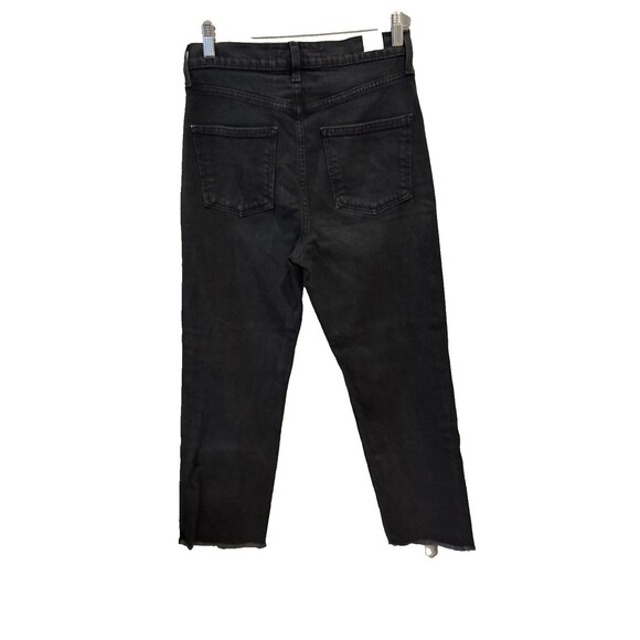 Frank & Eileen Monaghan Size 28  Mom Jeans Black Wash High Rise Straight $249 - Picture 6 of 16